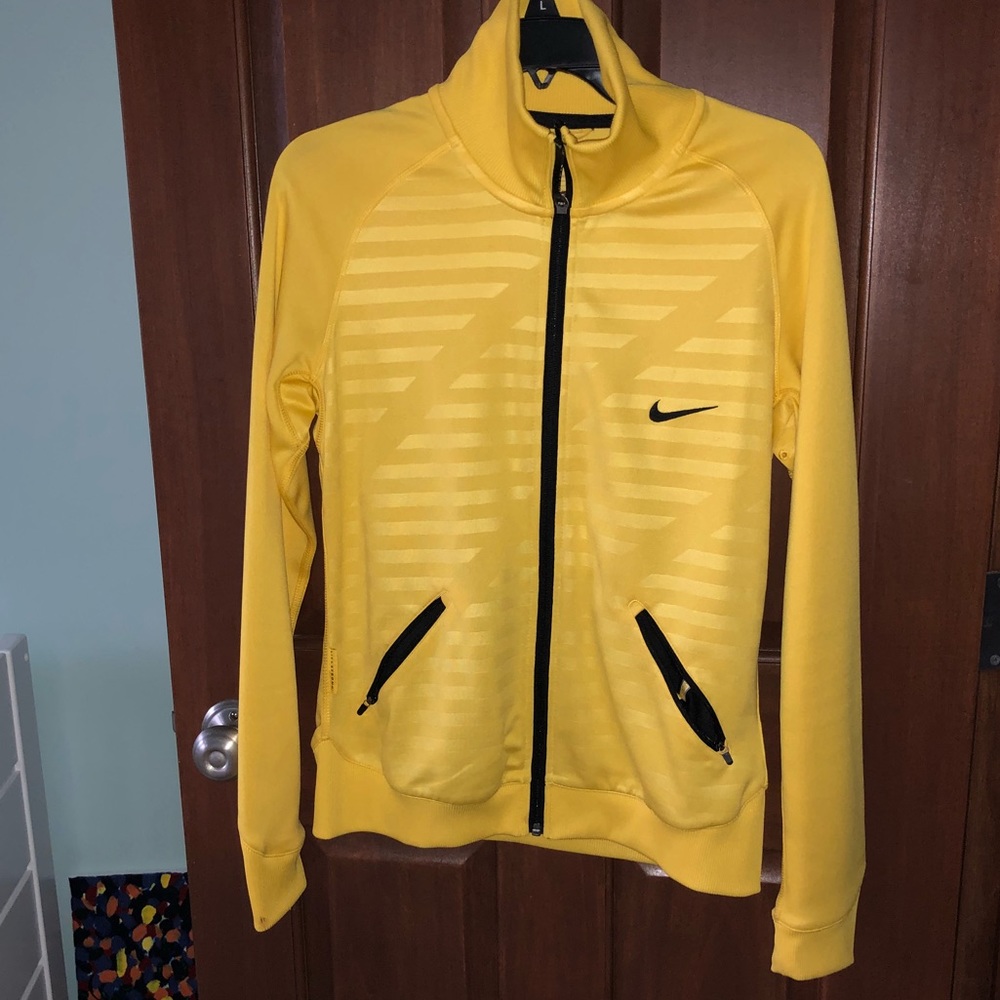 Yellow Nike Livestrong zip up jacket